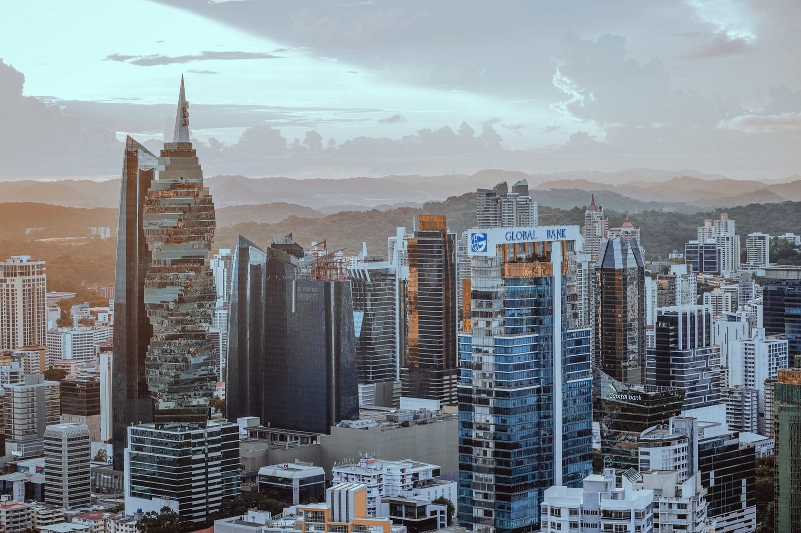 Prédios da Cidade do Panamá vistos do alto